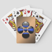 Thin Blue Line Shamrock Button Pokerkaarten (Achterkant)