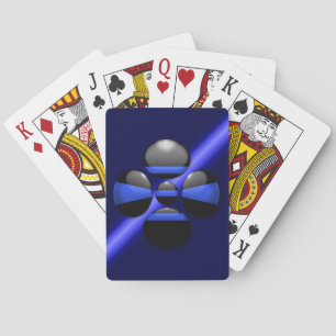 Thin Blue Line Shamrock Button Pokerkaarten