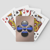 Thin Blue Line Shamrock Button Pokerkaarten (Achterkant)