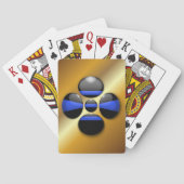 Thin Blue Line Shamrock Button Pokerkaarten (Achterkant)