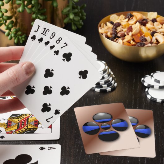 Thin Blue Line Shamrock Button Speelkaarten (Insitu)