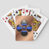 Thin Blue Line Shamrock Button Speelkaarten (Achterkant)