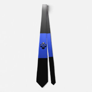 Thin Blue Line Shamrock Buttonnen Stropdas