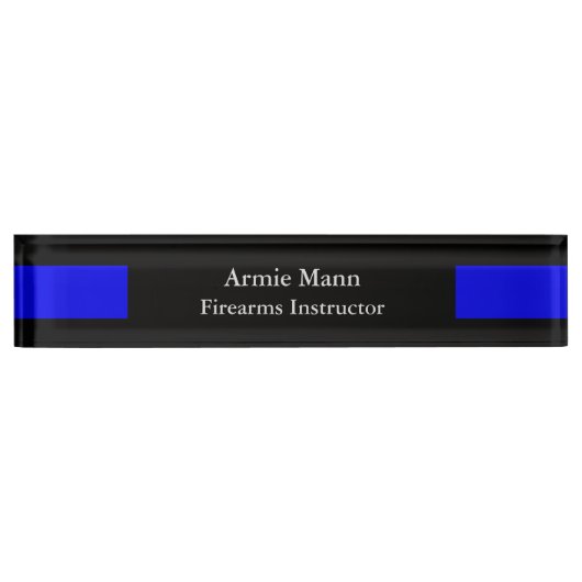 Thin Blue Line - Sharp Design Name Bord Naambordje (Voorkant)