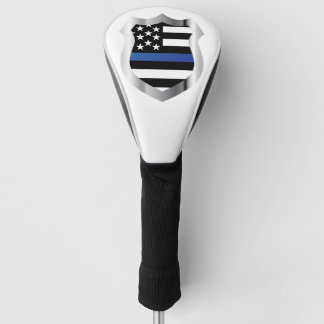 Thin Blue Line Shield Golf Club Hoesje Golfheadcover