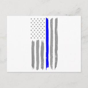  Thin Blue Line Shirt Politie Ondersteuning USA FL Feestdagenkaart