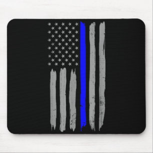 Thin Blue Line Shirt Politie Ondersteuning USA FL Muismat