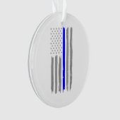 Thin Blue Line Shirt Politie Ondersteuning USA FL Ornament (voorkant)