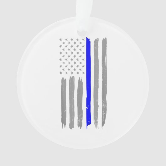  Thin Blue Line Shirt Politie Ondersteuning USA FL Ornament (voorkant)