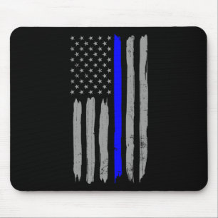 Thin Blue Line Shirt Politie Support USA FL Muismat
