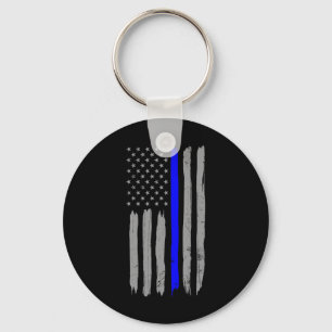 Thin Blue Line Shirt Politie Support USA FL Sleutelhanger