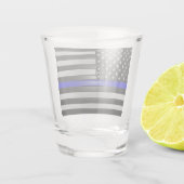 THIN BLUE LINE SHOT GLAS (Achterkant)