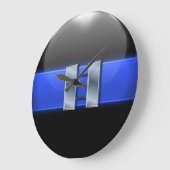 Thin Blue Line - Silver Police Captain Bars Grote Klok (Hoek)