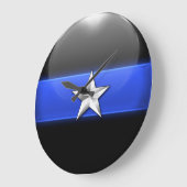 Thin Blue Line - Silver Star Police Chief Insignia Grote Klok (Hoek)