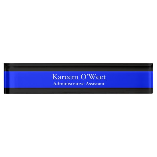 Thin Blue Line - Simple Design Name Bord Naambordje (Voorkant)