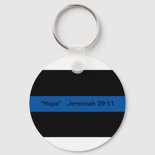 Thin Blue Line Sleutelhanger (Voorkant)