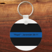 Thin Blue Line Sleutelhanger (Voorkant)