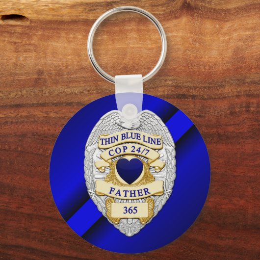 Thin Blue Line Sleutelhanger (Achterkant)