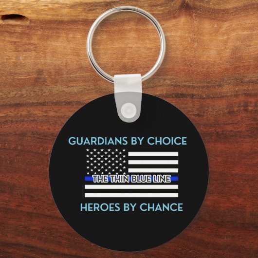 Thin Blue Line Sleutelhanger (Achterkant)