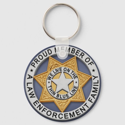 Thin Blue Line Sleutelhanger (Achterkant)