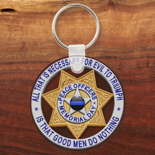 Thin Blue Line Sleutelhanger (Achterkant)