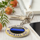 Thin Blue Line Sleutelhanger (Zijkant)