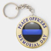 Thin Blue Line Sleutelhanger (Voorkant)