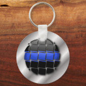 Thin Blue Line Sleutelhanger (Voorkant)