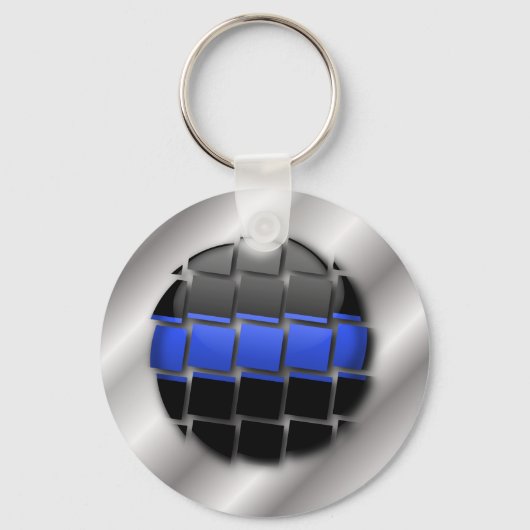 Thin Blue Line Sleutelhanger (Achterkant)
