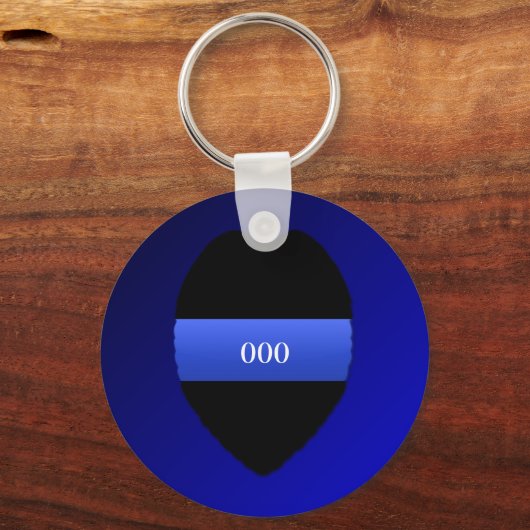 Thin Blue Line Sleutelhanger (Voorkant)