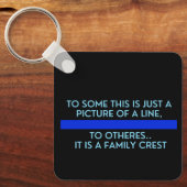 Thin Blue Line Sleutelhanger (Voorkant)