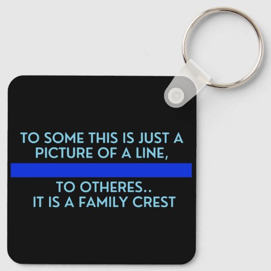 Thin Blue Line Sleutelhanger (Achterkant)
