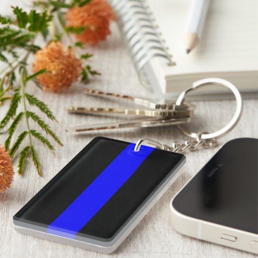 Thin Blue Line Sleutelhanger (Voorkant Rechts)