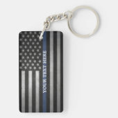 Thin Blue Line Sleutelhanger, aangepast Sleutelhanger (achterkant)