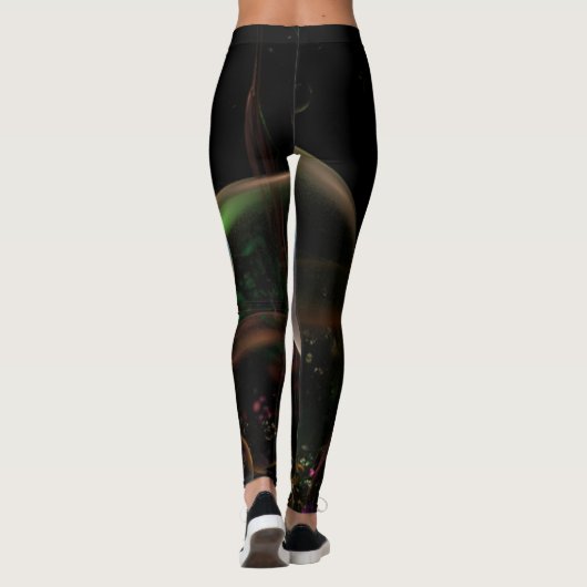 Thin Blue Line - Space Bubbles Leggings (Achterkant)