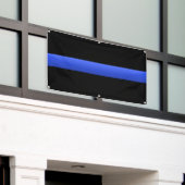 Thin Blue Line Spandoek (Buitenkant Gebouw)