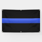 Thin Blue Line Spandoek (Horizontaal)