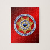 Thin Blue Line Star Badge Legpuzzel (Verticaal)