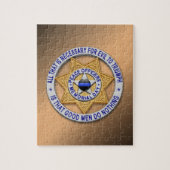 Thin Blue Line Star Badge Legpuzzel (Verticaal)
