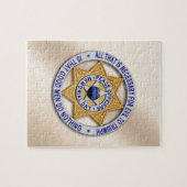 Thin Blue Line Star Badge Legpuzzel (Horizontaal)