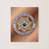 Thin Blue Line Star Badge Legpuzzel (Verticaal)