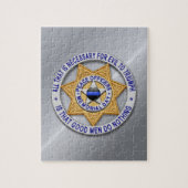 Thin Blue Line Star Badge Legpuzzel (Verticaal)
