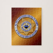 Thin Blue Line Star Badge Legpuzzel (Verticaal)