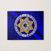 Thin Blue Line Star Badge Legpuzzel (Horizontaal)