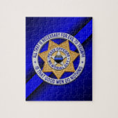Thin Blue Line Star Badge Legpuzzel (Verticaal)