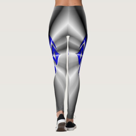 Thin Blue Line - Starburst Leggings (Achterkant)