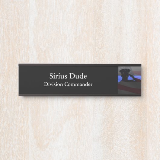 Thin Blue Line - Stars and Stripes Flag Salute Deurbordje (Voorkant)