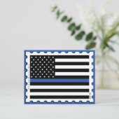 THIN BLUE LINE STEMP BRIEFKAART (Staand voorkant)