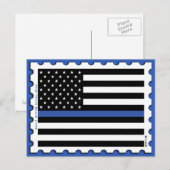 THIN BLUE LINE STEMP BRIEFKAART (Voorkant / Achterkant)