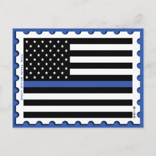 THIN BLUE LINE STEMP BRIEFKAART